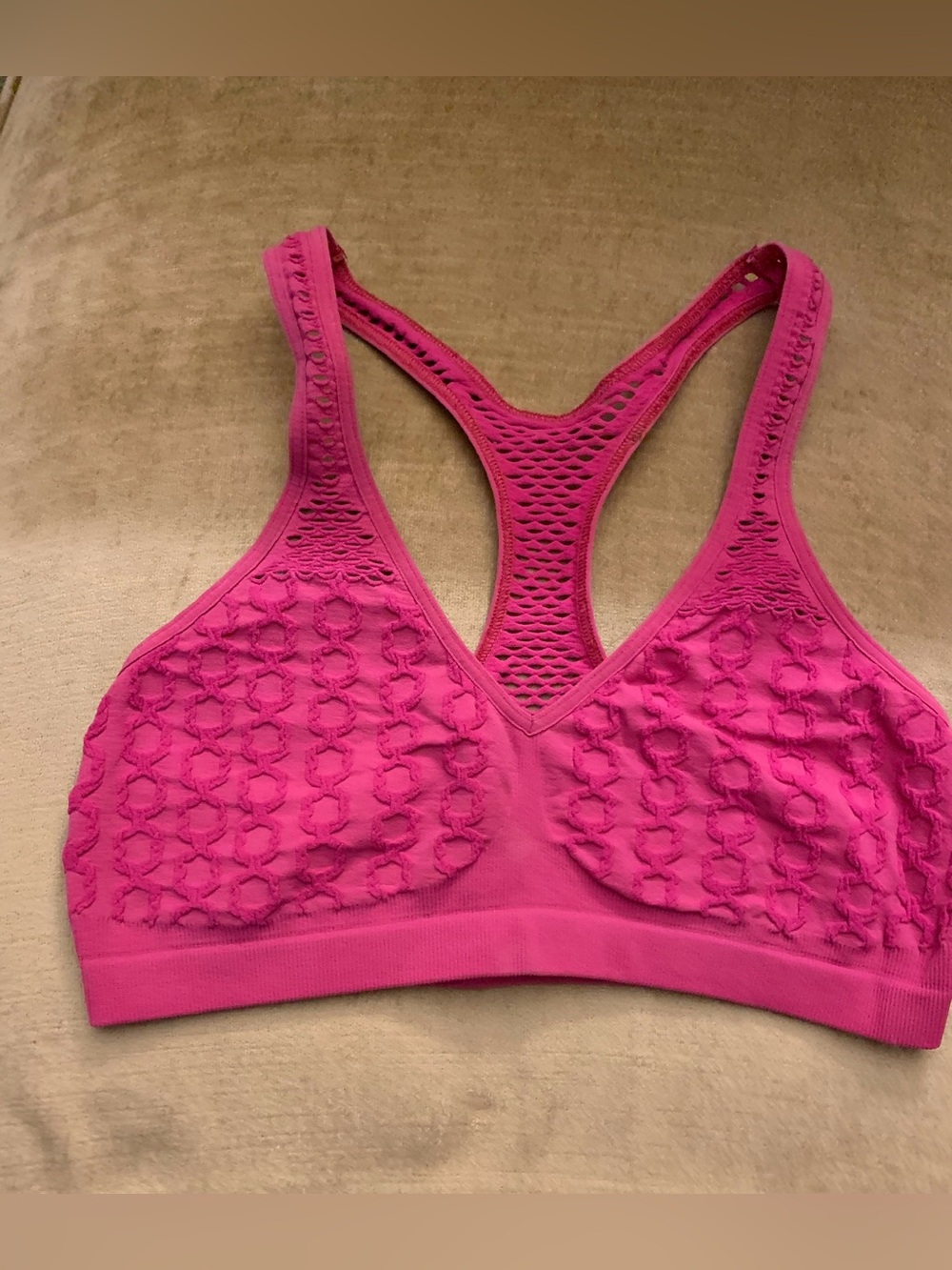 Free People Textured Racerback Bralette - Fuchsia Pink